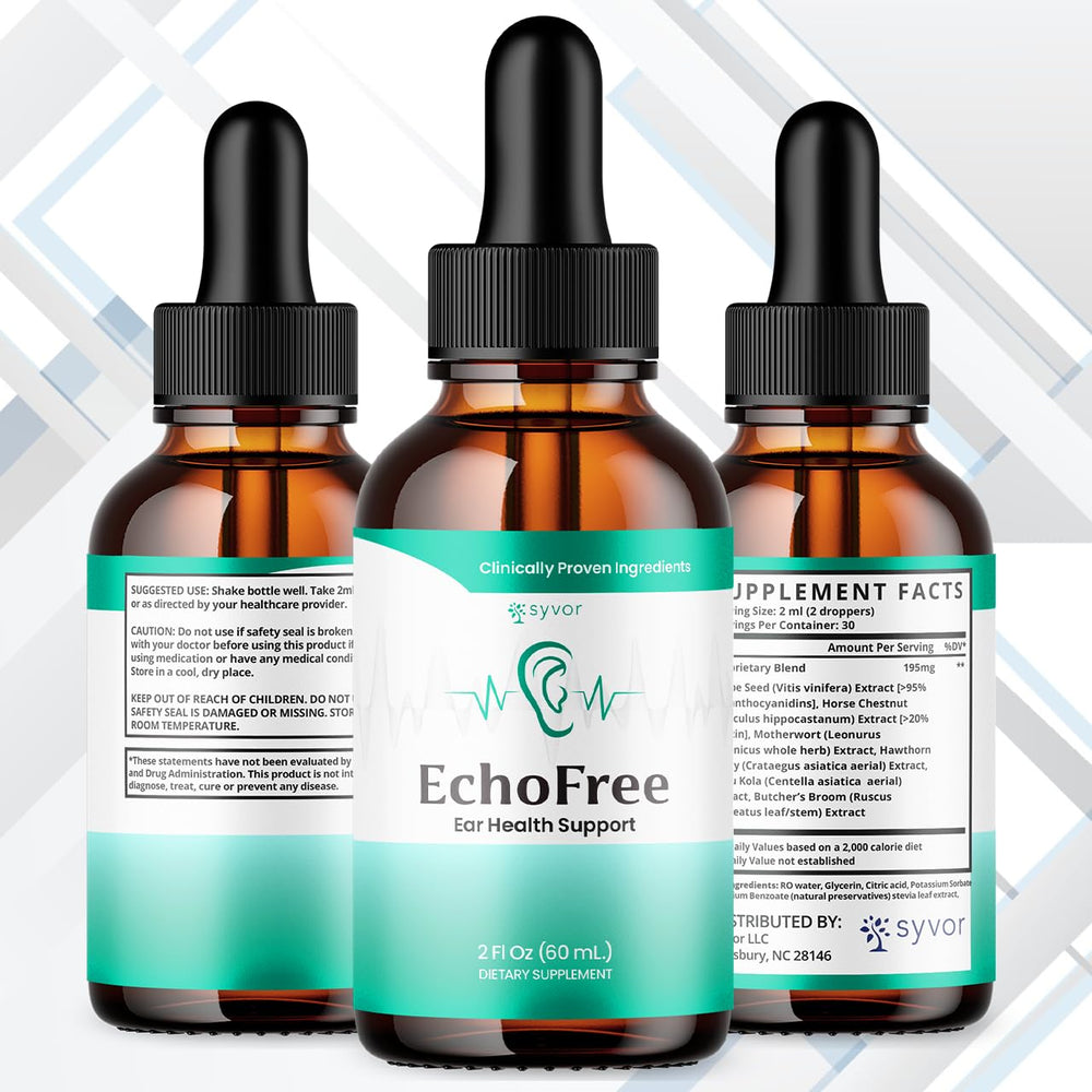 Syvor Echo Free Drops two-pack box emphasizes value and consistency.