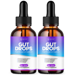 Syvor Gut Drops bottle front view for daily digestive support.