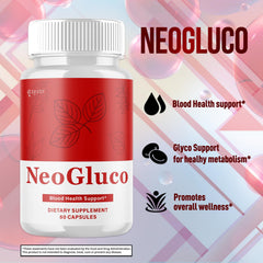 NeoGluco bottle label showcasing natural ingredients