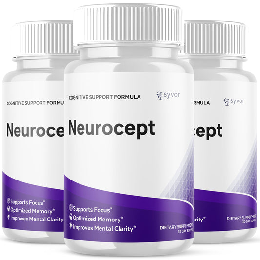 Syvor Neurocept bottle front, potentially supporting daily focus.