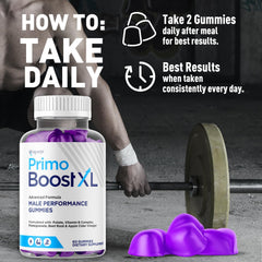 Syvor Primo Boost XL Gummies ingredients list and natural blend.