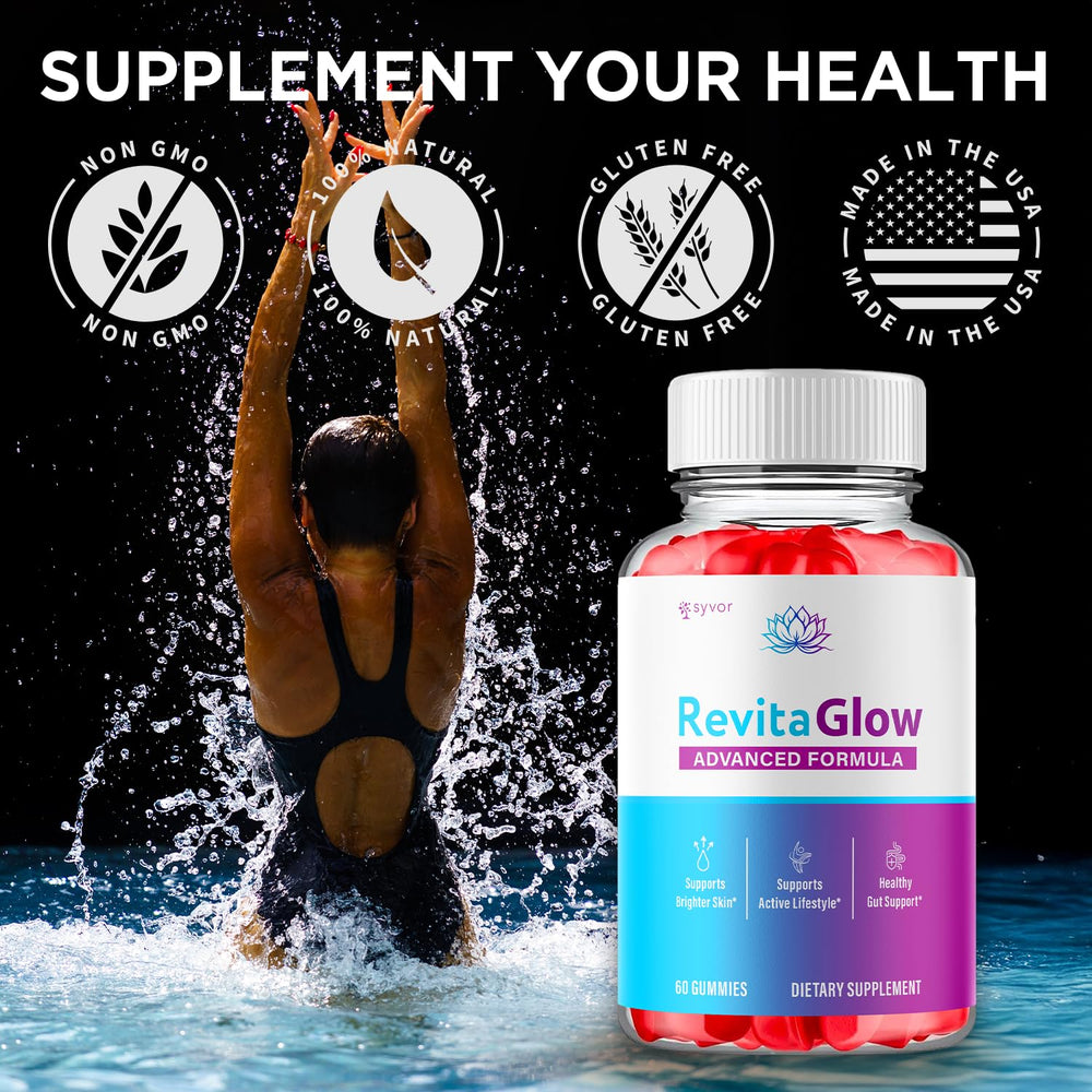 Syvor RevitaGlow ingredients list highlighting all-natural sources and premium vitamins.