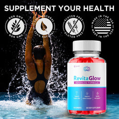 Syvor RevitaGlow ingredients list highlighting all-natural sources and premium vitamins.