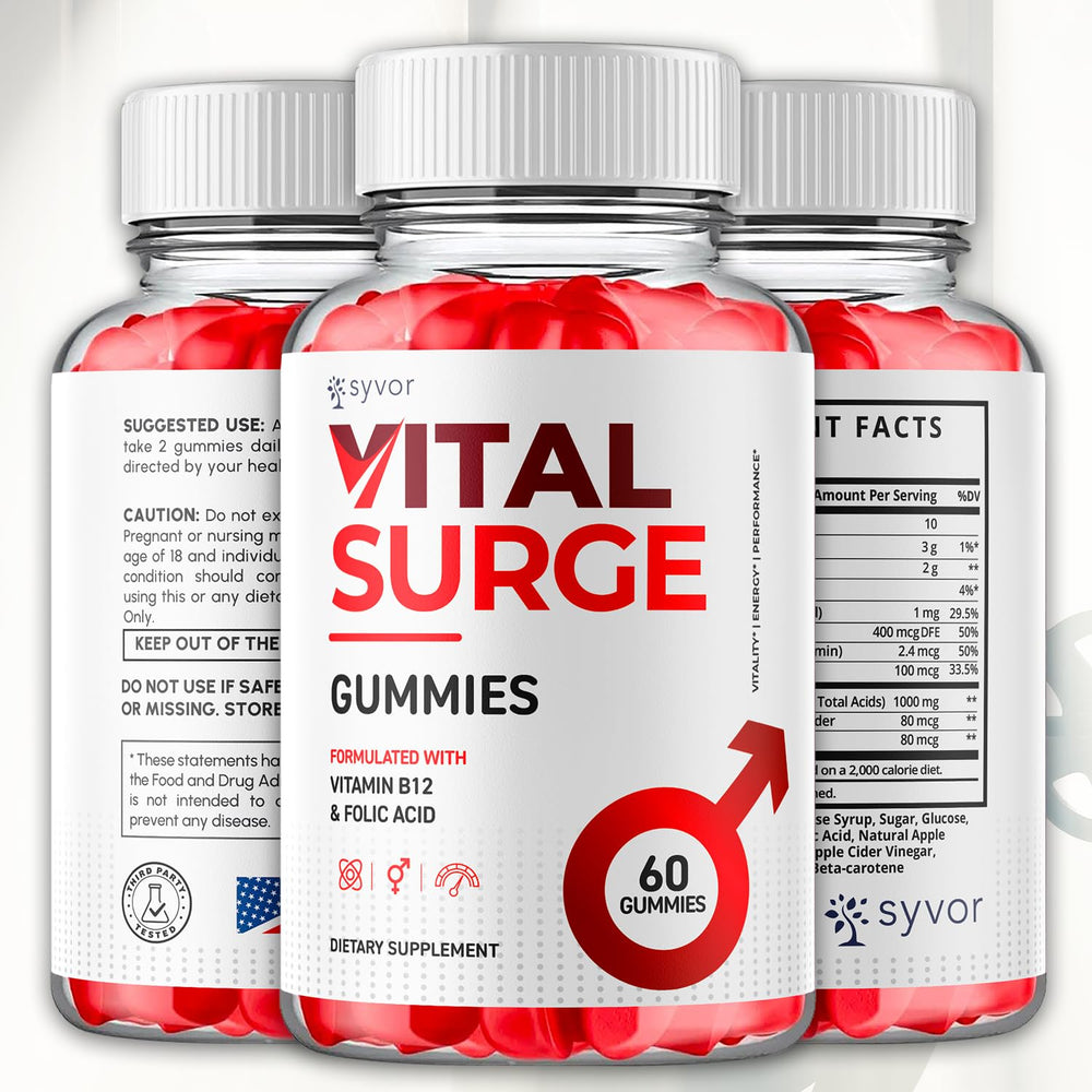 Close-up of Syvor Vital Surge Gummies texture for daily wellness