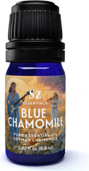 Sz Essentials Blue Chamomile oil bottle label for diffuser use