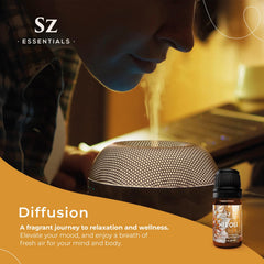 Sz Essentials Neroli oil vial shown beside carrier oil for dilution