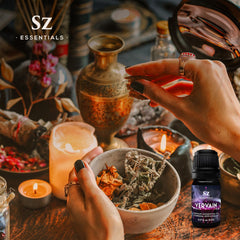Sz Essentials Vervain Oil mojo bag use for spiritual focus.