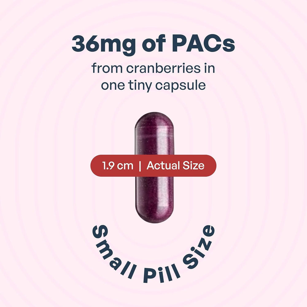 Szio+ Utiva Cranberry PACs capsules close-up for easy daily use