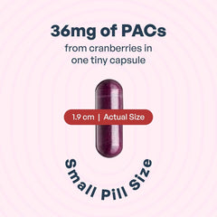 Szio+ Utiva Cranberry PACs capsules close-up for easy daily use