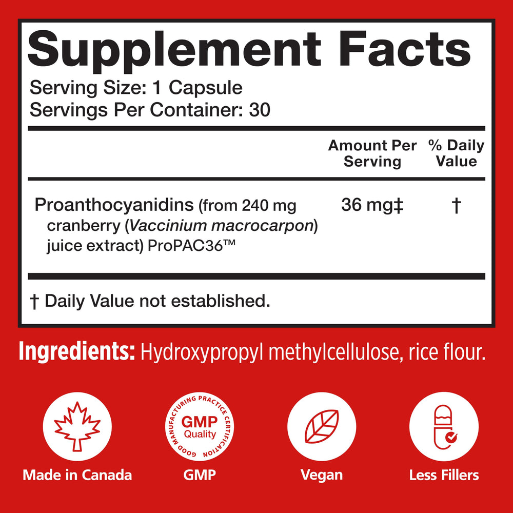 Szio+ Utiva Cranberry PACs daily-use capsules in a routine