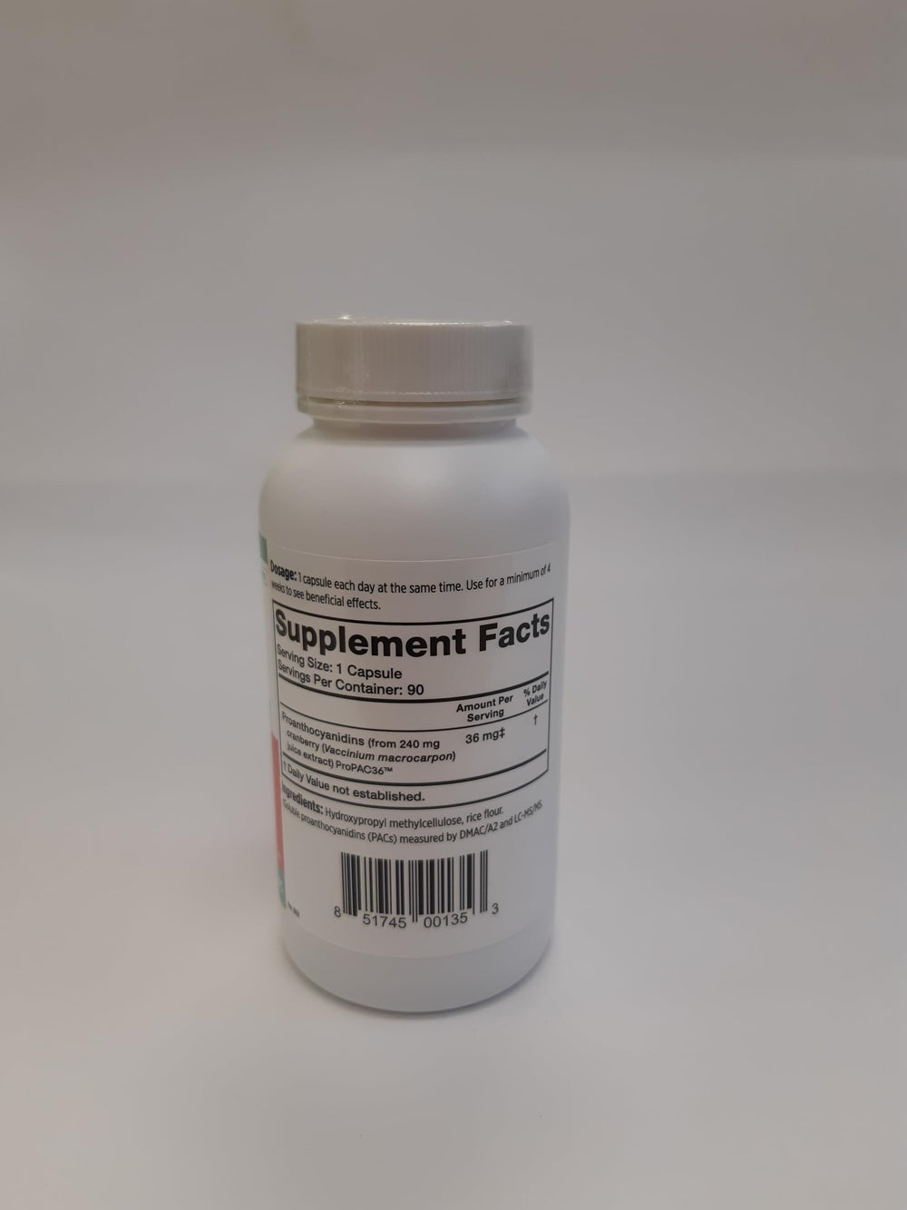 Szio+ Utiva Cranberry PACs vegan capsules shown