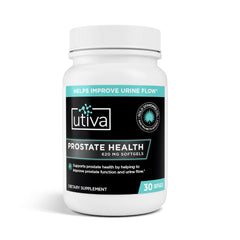 Szio+ Utiva Prostate Health bottle promotes daily urinary comfort.