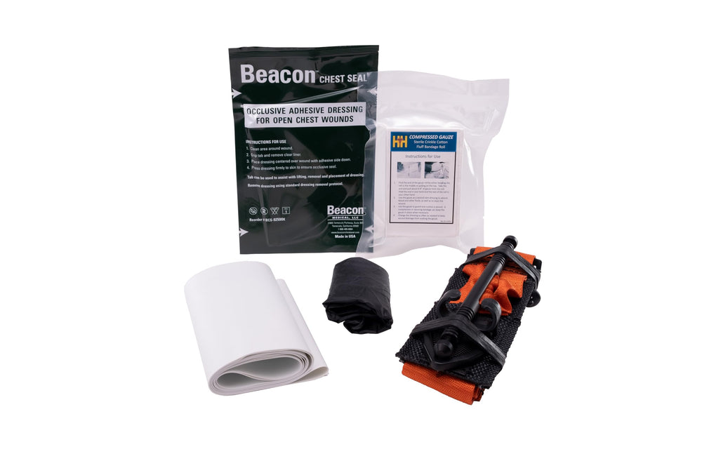 TacMed Solutions PMK tourniquet visible for rapid bleeding control in emergencies