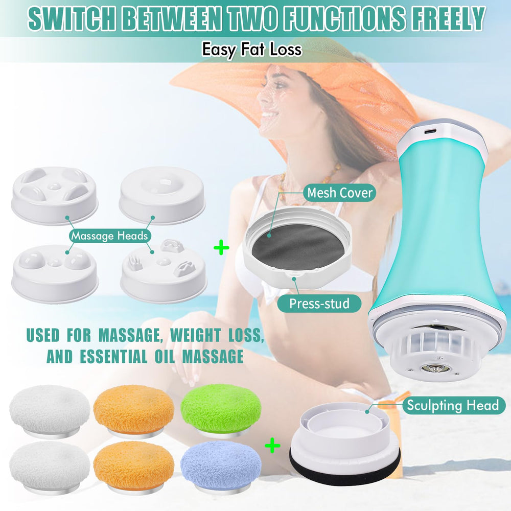 Taefoqun sculpting head in use for precise body shaping and massage