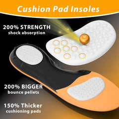 TAEPUSR orange plantar fasciitis insoles with heel wedge aid realignment