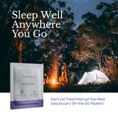 TAHIRO Sleep Well nighttime routine shot suggesting a wind-down ritual