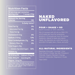 Tailwind Endurance Fuel ingredients panel emphasizes clean energy ingredients.