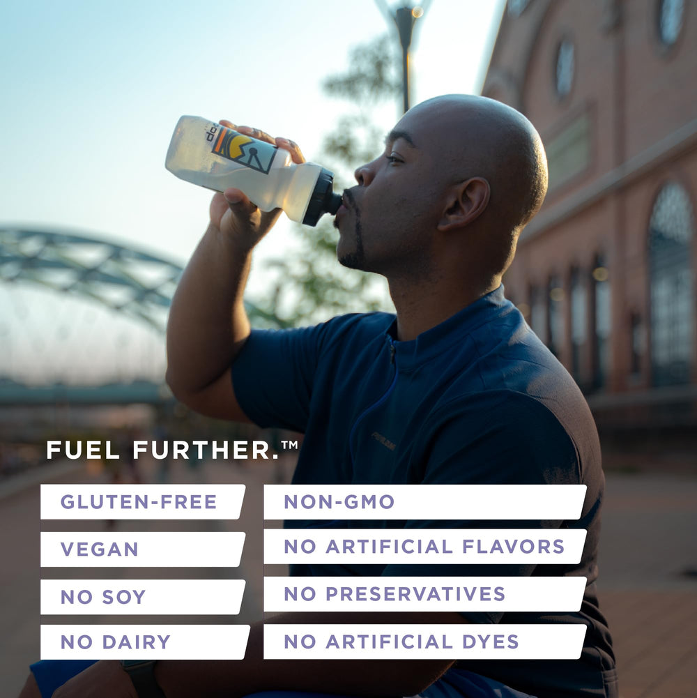 Tailwind Endurance Fuel packaging highlights vegan and gluten-free features for athletes.