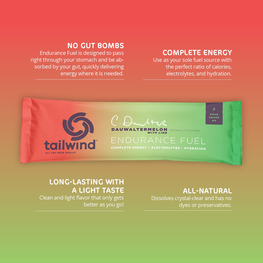 Pouring Tailwind Endurance Fuel into a bottle for steady energy