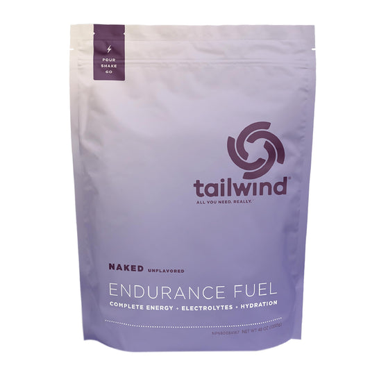 Tailwind Nutrition Endurance Fuel tub closeup with gluten-free formula for on-the-go hydration.