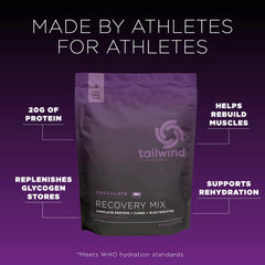 Tailwind Nutrition Recovery Mix vanilla shaker demonstrates easy mixing after training
