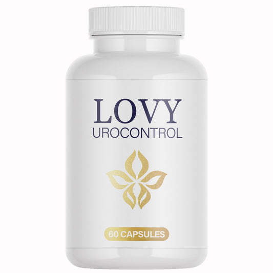 Lovy bladder control capsules bottle front view for daily urinary support