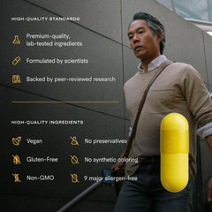 Tally Health Sharpen travel-friendly bottle ideal for on-the-go focus.