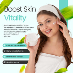 Talsen Alpha Tocopheryl Acetate powder texture with scoop for DIY blends