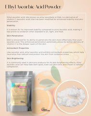 Ethyl Ascorbic Acid Powder ready for external cosmetic use