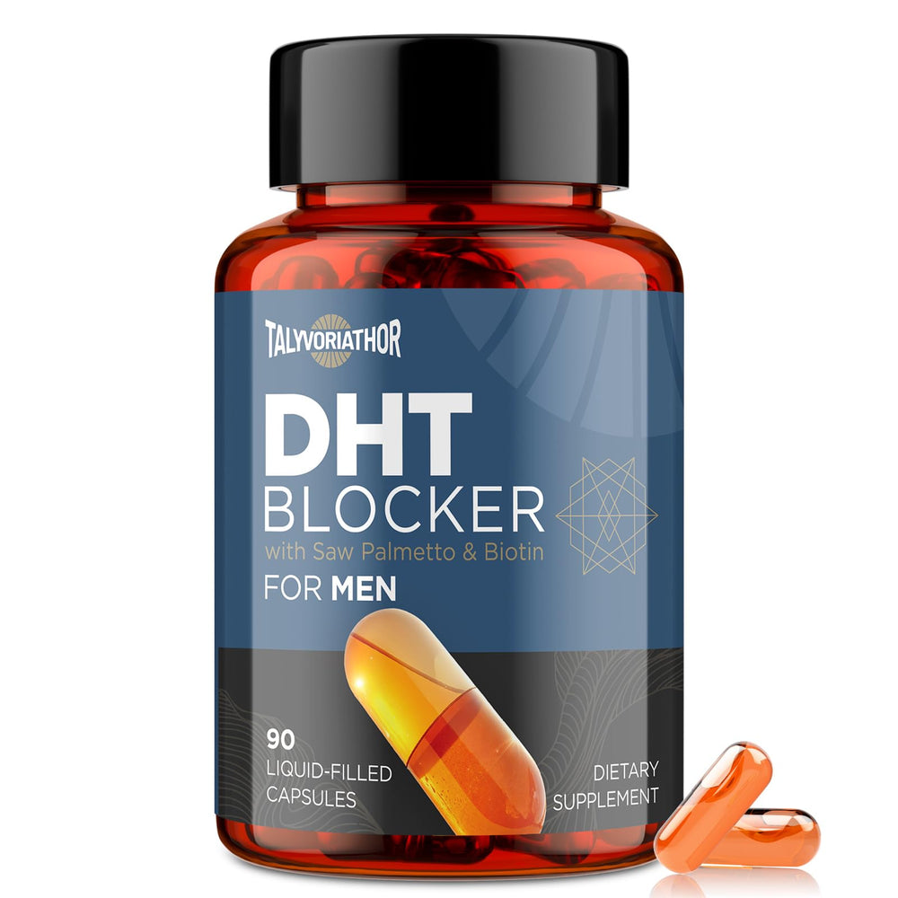 Talyvoriathor dht blocker bottle for daily hair support.