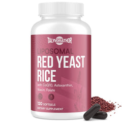 Talyvoriathor liposomal red yeast rice 1200mg bottle shows enhanced absorption for cardiovascular support