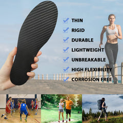 Tang Small Fish carbon fiber insole inside shoe demonstrates proper placement under removable insole