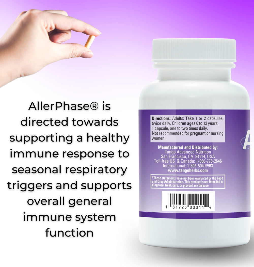 Tango AllerPhase packaging front signals easy daily dosing.