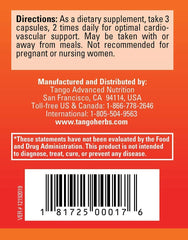 Tango CardioPhase capsules pack illustrating easy daily dosing for heart support.