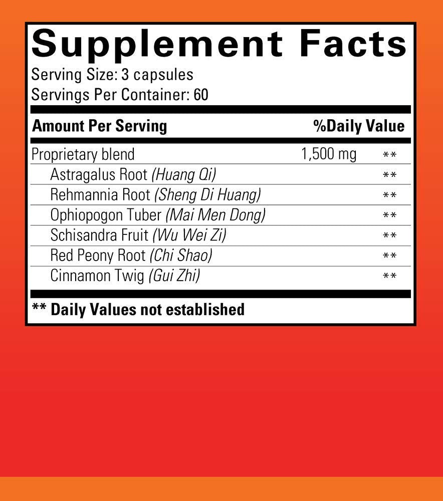 Tango CardioPhase label close-up emphasizing natural formula and vegetarian capsules.