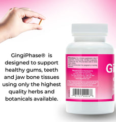Tango GingiPhase capsules close-up highlighting easy-to-take herbal capsules.