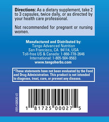 Tango ProstaPhase capsules pour; easy daily dose for prostate wellbeing.
