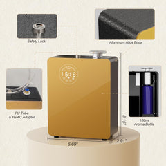 Tanoxi gold-finish close-up emphasizing premium metal build and durable design.