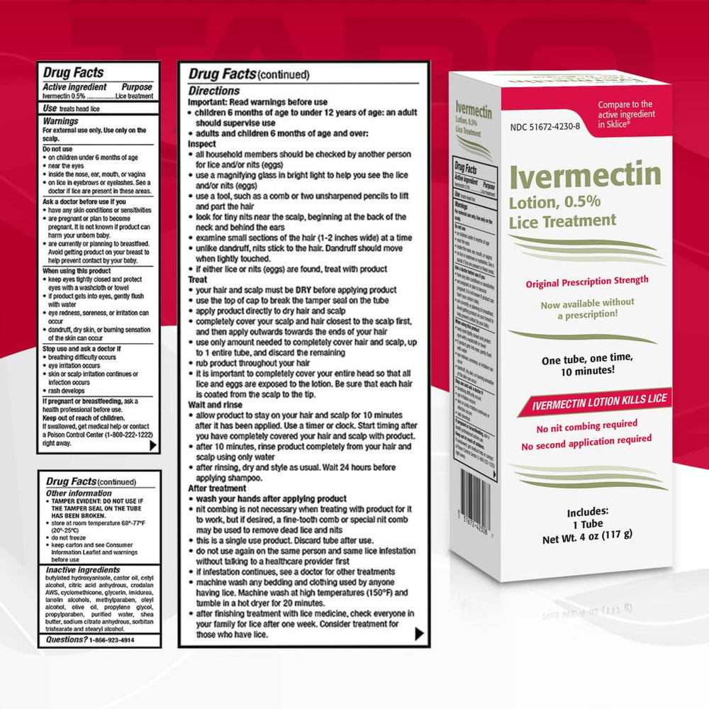 TARO ivermectin lotion stored at room temperature preserves effectiveness