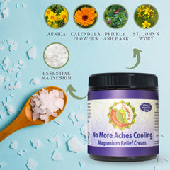 Taspen's Organics cooling cream bottle provides fast-absorbing magnesium