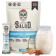 Taste Salud 2-in-1 hydration packets for on-the-go hydration with low sugar.