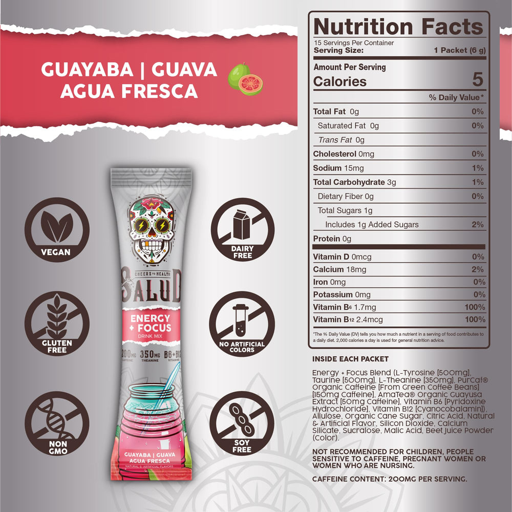 Taste Salud organic caffeine sources highlighting PurCaf and AmaTea