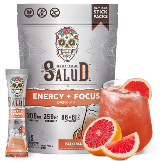Taste Salud Paloma energy powder packet ready to mix for a clean energy boost