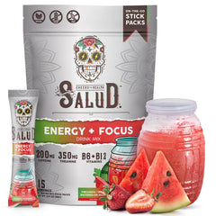 Taste Salud 2in1 energy powder for on-the-go energy and focus.