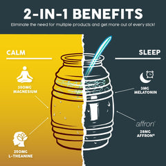 Taste Salud 2-in-1 ingredients close-up with melatonin saffron and magnesium