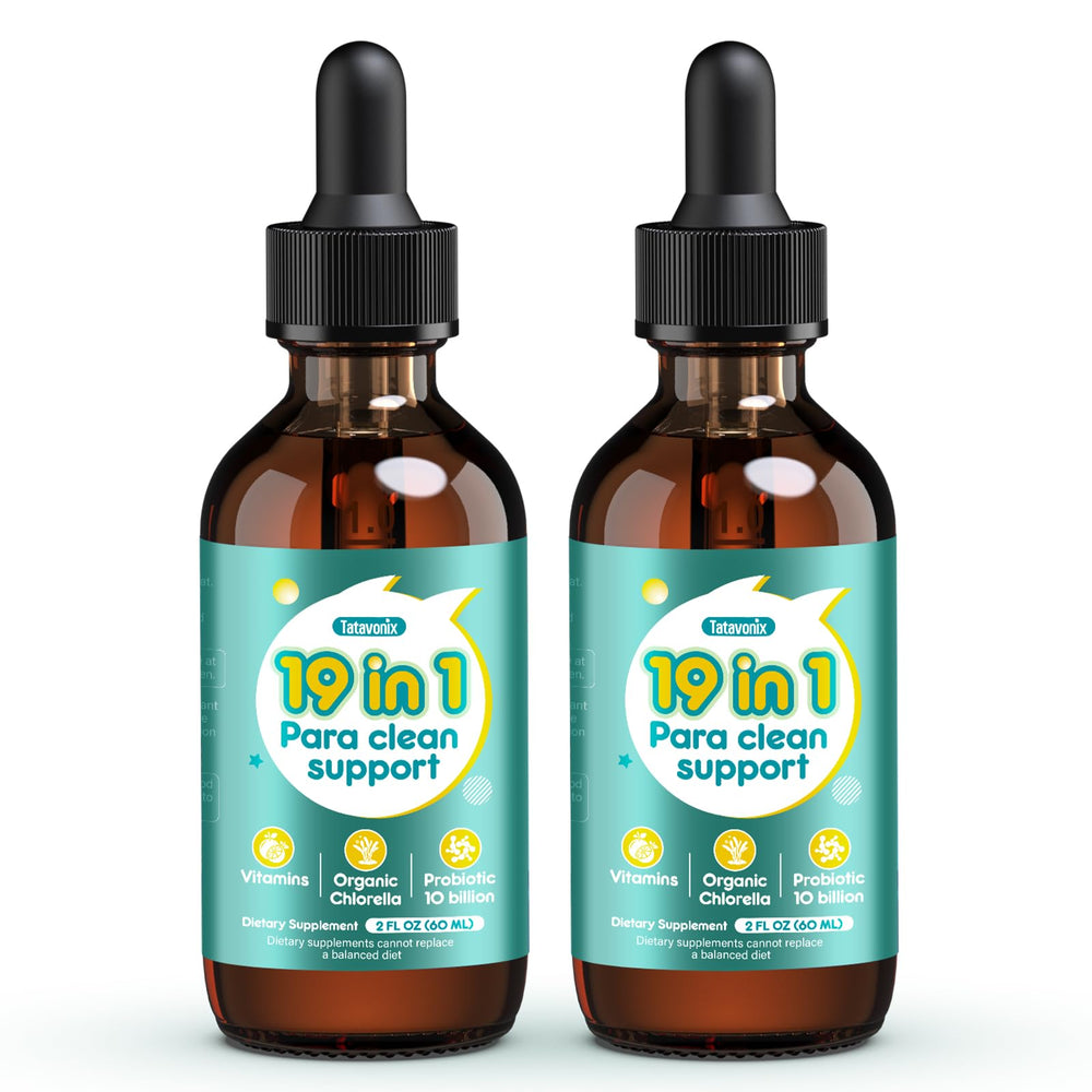Tatavonix 19-in-1 herbal gut cleanse drops bottle for gentle daily digestive support.