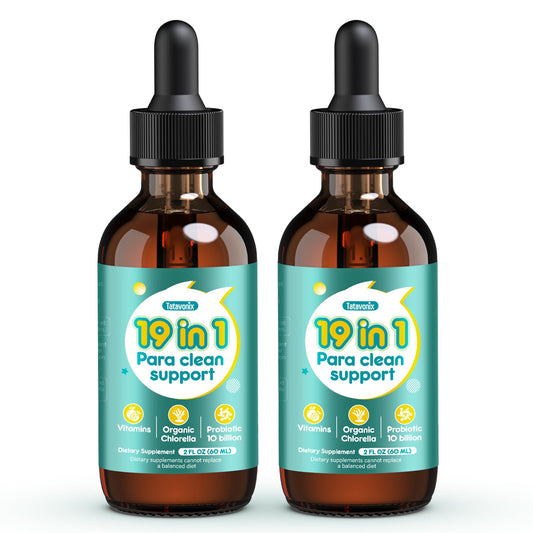 Tatavonix 19-in-1 herbal gut cleanse drops bottle for gentle daily digestive support.
