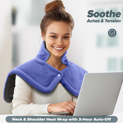 Tatfu contour-fit heating pad provides full shoulder coverage.