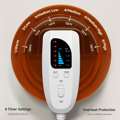 TATOWN XXXL heating pad with 6 heat settings for comfort