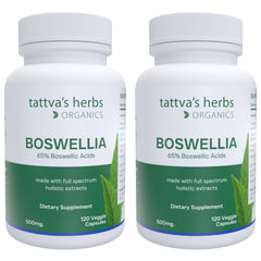 Tattva's Herbs Boswellia Serrata 500mg bottle front supports daily joint comfort.